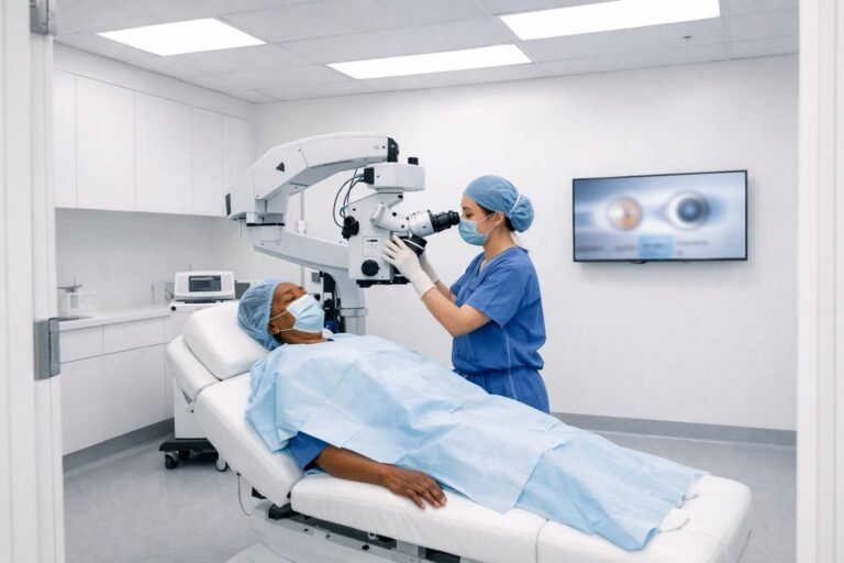 Cataract Procedure Preparation Room - Illustrative Image