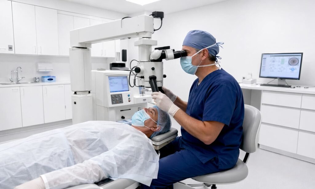 Lens Replacement Procedure Preparation - Illustrative Image