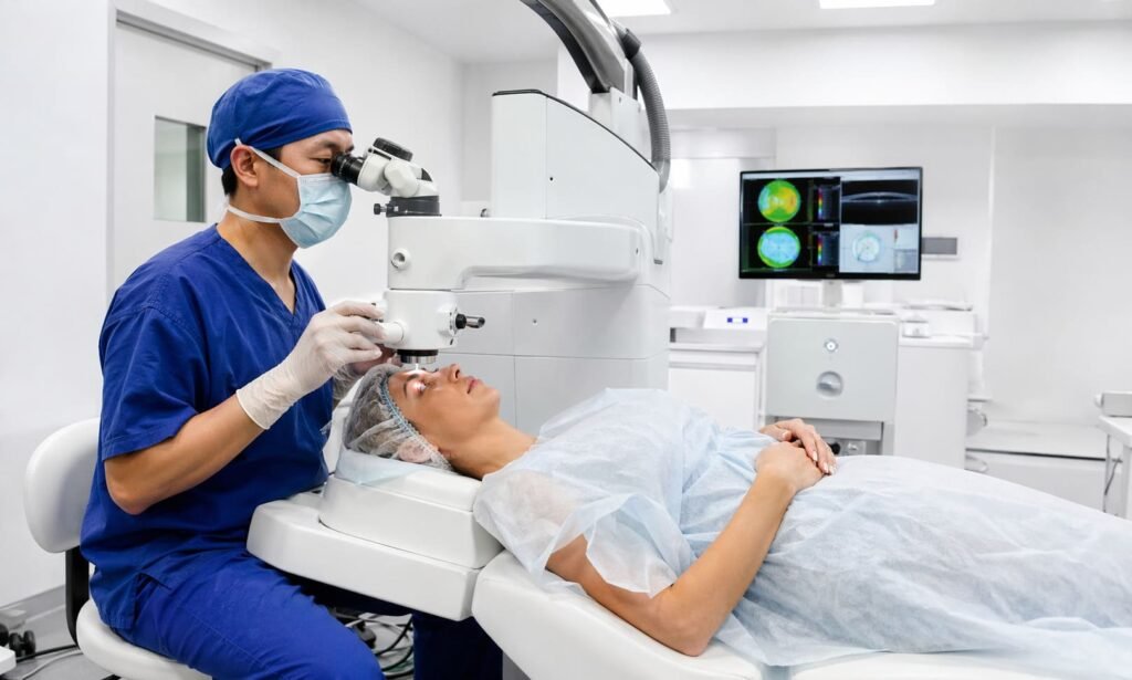 TransPRK Treatment Positioning - Illustrative Image