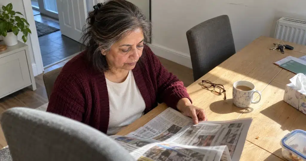 Cataract recovery reading at home Illustrative Image