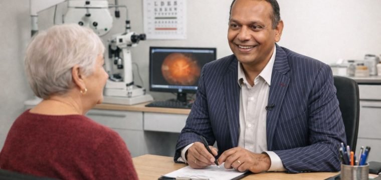 An illustrative image of The Vision Surgeon having a ophthalmology consullation
