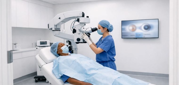 Cataract Procedure Preparation Room - Illustrative Image