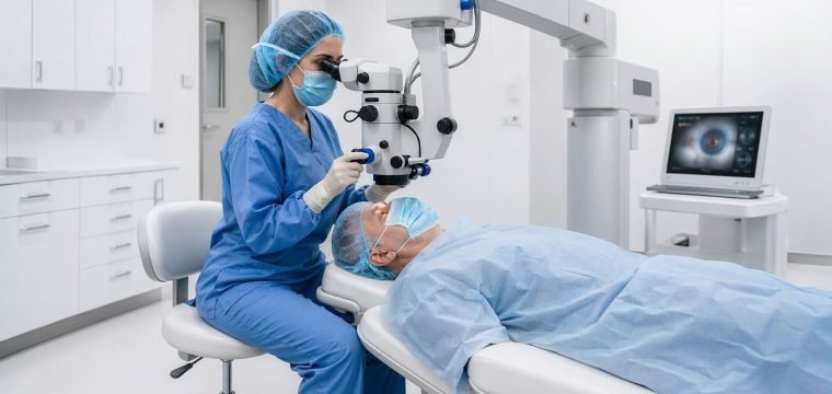 Lens Replacement Chairside Setup - illustrative Image