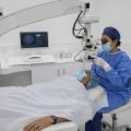 Lens Replacement Patient Preparation In Chair - illustrative Image