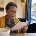 reading menu with multifocal lens vision - Illustrative Image