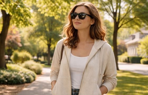 An illustrative image of a person taking a gentle walk outdoors during LASIK recovery